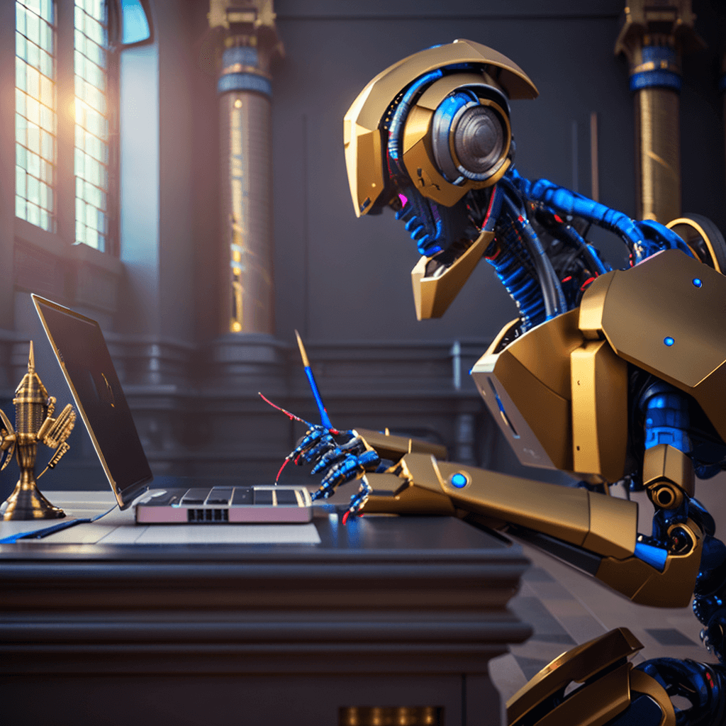 robot writing on a computer trending on artstation sharp focus studio photo intricate details 588686987 1 1